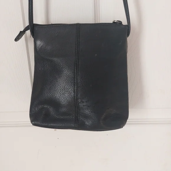 Fossil Black Peebled Genuine Leather Crossbody Bag - Picture 4 of 15